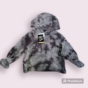 Art Class cropped hoodie Charcoal tie dye sweater sz 7/8 girls
